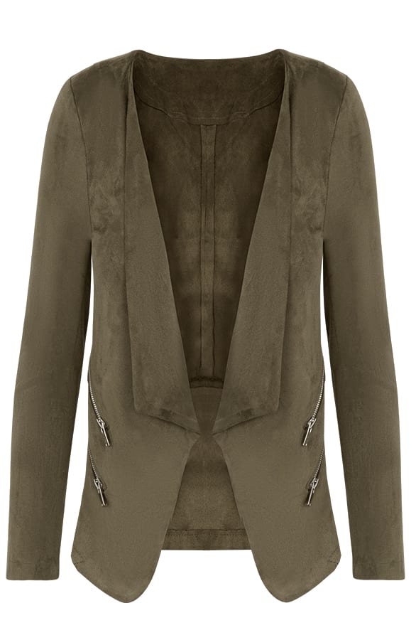 Suede Jasje Rits Legergroen – shoparchief, foto 1