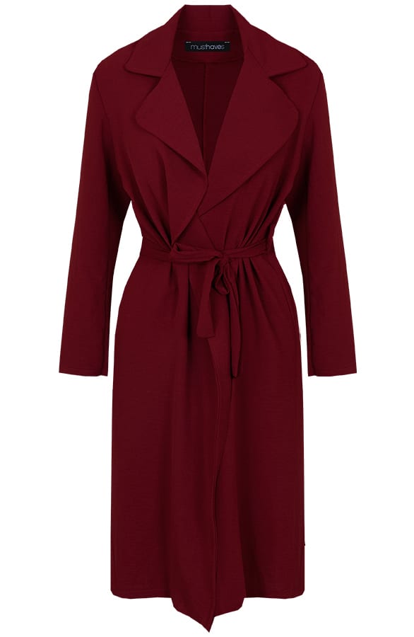 Trenchcoat Dames Bordeaux – shoparchief, foto 1