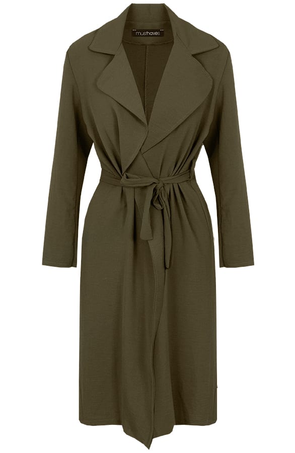 Trenchcoat Dames Legergroen – shoparchief, foto 1