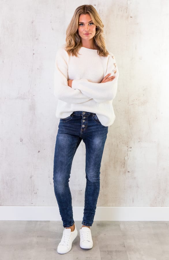 Chino Hose Damen Blau, Shoparchiv, Foto 4