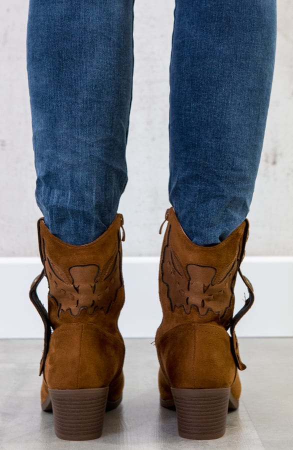 Cowboystiefel Suede Cognac, Shoparchiv, Foto 3