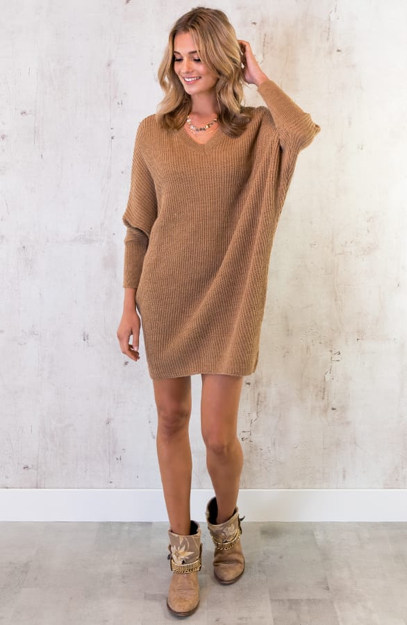 Gebreide Oversized Trui Taupe – shoparchief, foto 4