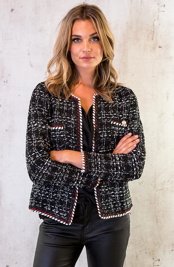 Limited Tweed Cardigan Zwart – shoparchief, foto 1