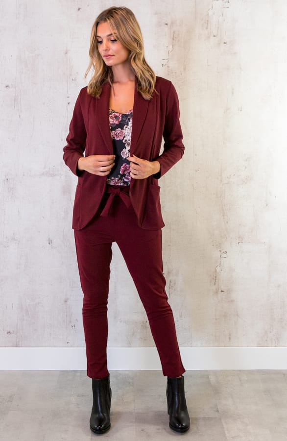 Basic Blazer Bordeaux – shoparchief, foto 3