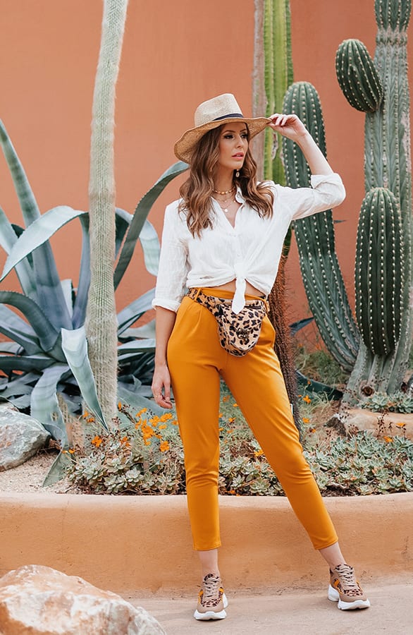 Strik Broek Basic Okergeel – shoparchief, foto 2