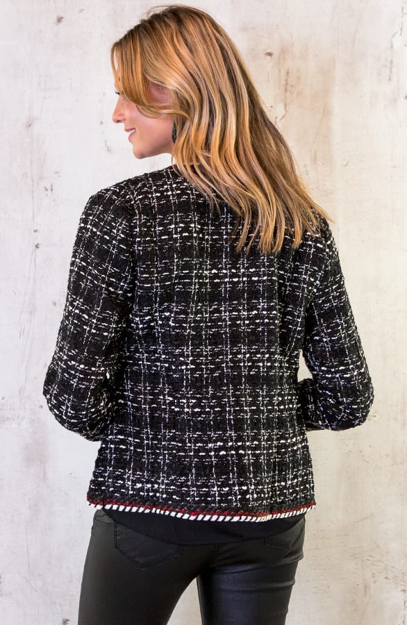 Limited Tweed Cardigan Zwart – shoparchief, foto 5