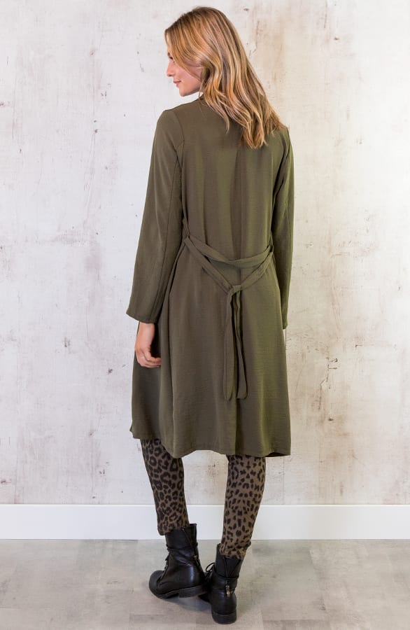 Trenchcoat Dames Legergroen – shoparchief, foto 6