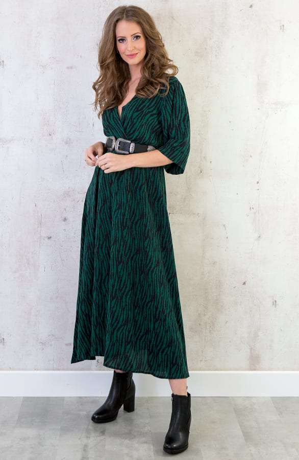 Maxi Jurk Zebraprint Groen – shoparchief, foto 4