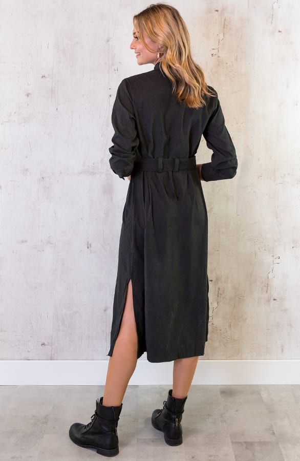 Lange Blouse Met Knopen Zwart – shoparchief, foto 6