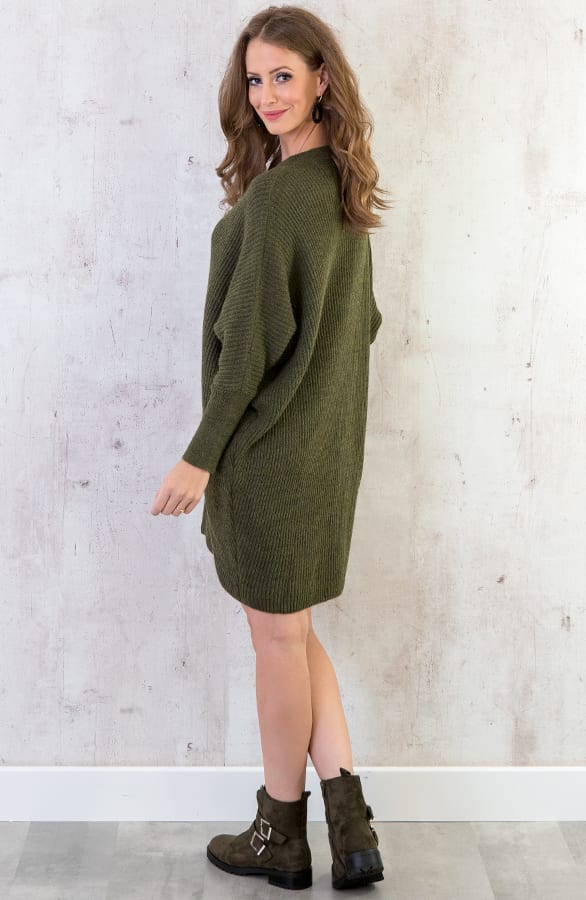 Gebreide Oversized Trui Legergroen – shoparchief, foto 4