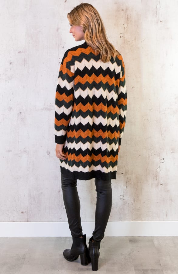 Zigzag Cardigan Zwart – shoparchief, foto 3