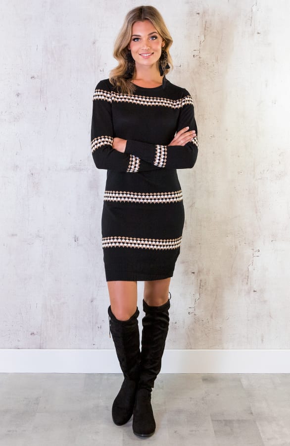 Gestreepte Print Tuniek Zwart – shoparchief, foto 6