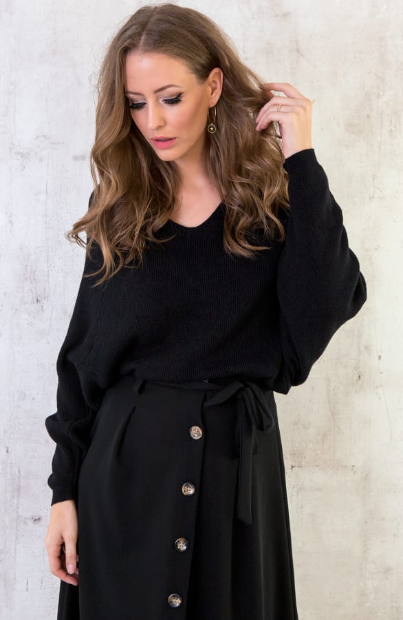 Oversized Trui Zwart – shoparchief, foto 2