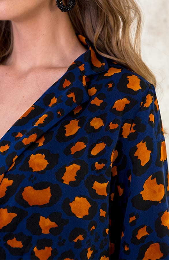 Panter Blouse Overslag Marine – shoparchief, foto 5