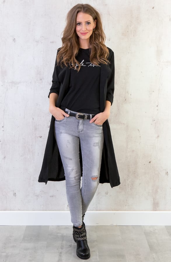 Trenchcoat Dames Zwart – shoparchief, foto 4
