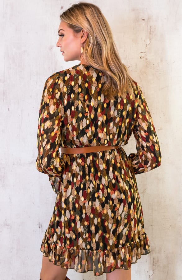 Golden Leaves Jurk Legergroen – shoparchief, foto 6