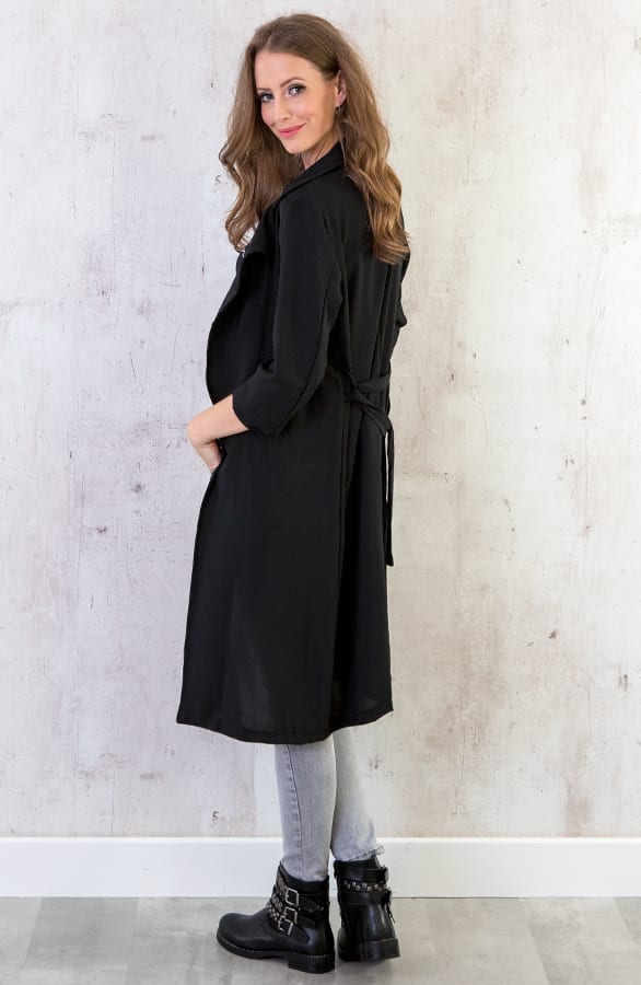 Trenchcoat Dames Zwart – shoparchief, foto 3