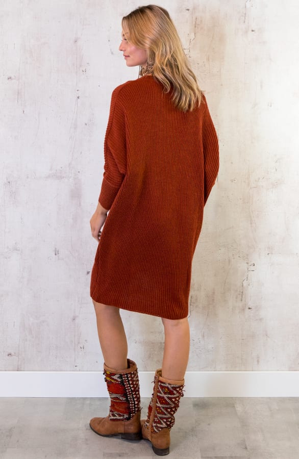 Gebreide Oversized Trui Terracotta – shoparchief, foto 7