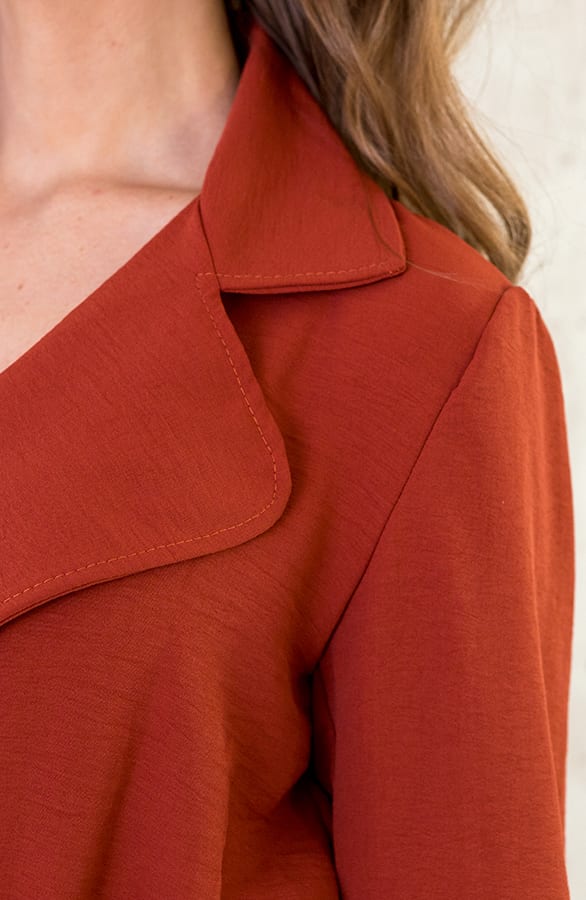 Trenchcoat Dames Terracotta – shoparchief, foto 4