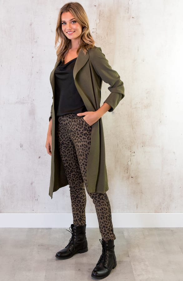 Trenchcoat Dames Legergroen – shoparchief, foto 7