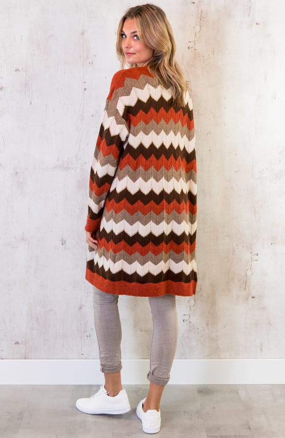 Zigzag Cardigan Terracotta – shoparchief, foto 5