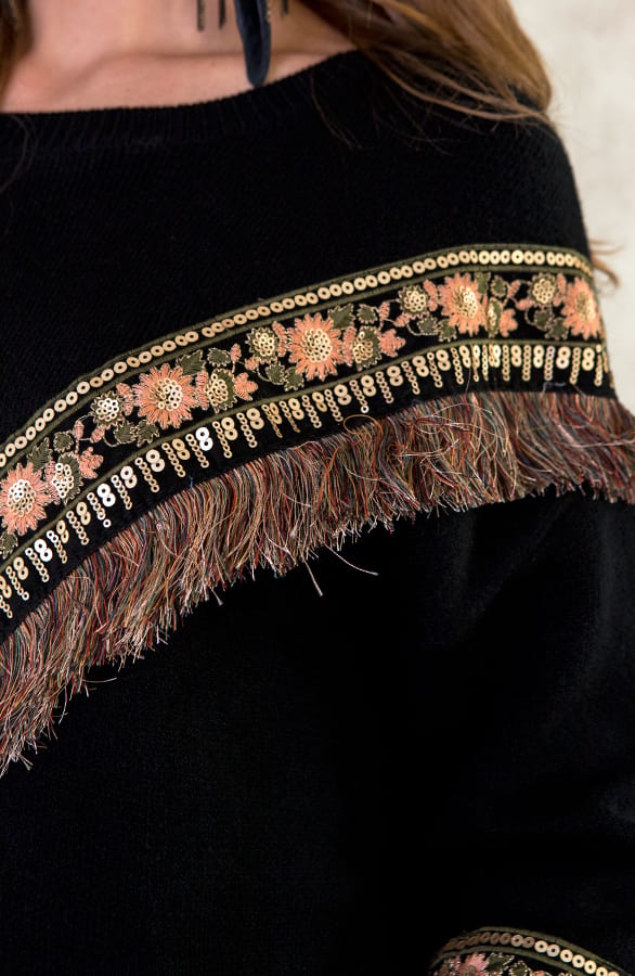 Trui Boho Zwart – shoparchief, foto 5