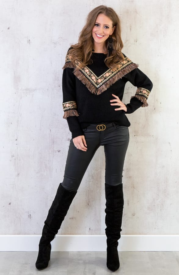 Trui Boho Zwart – shoparchief, foto 7