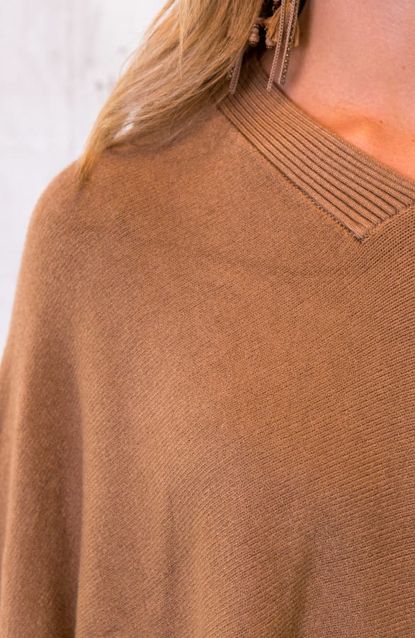 Poncho Sweater Camel – shoparchief, foto 6
