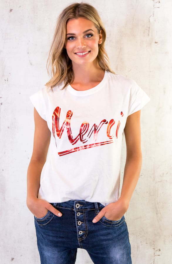 Top Merci Metallic Rood – shoparchief, foto 2