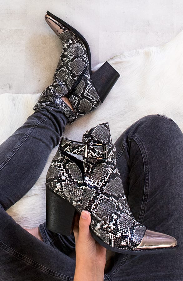 Slangenprint Metallic Boots – shoparchief, foto 2