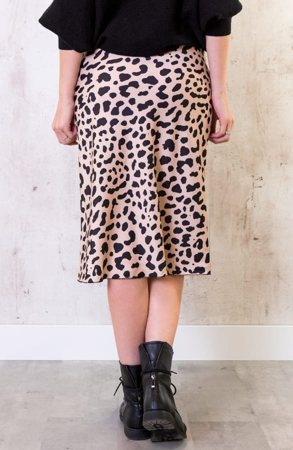Cheetah Rok Zijde Beige – shoparchief, foto 4