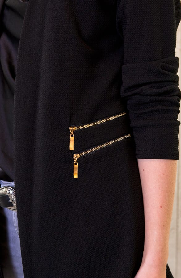 Blazer Met Rits Zwart – shoparchief, foto 5