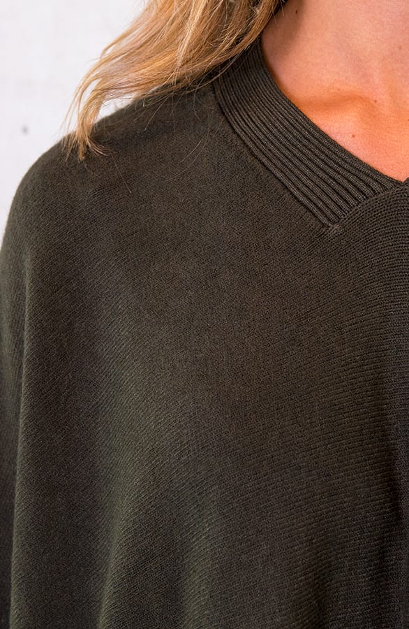 Poncho Sweater Legergroen – shoparchief, foto 7