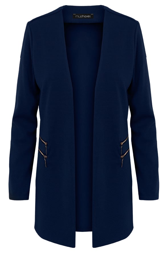 Blazer Met Rits Marine – shoparchief, foto 1