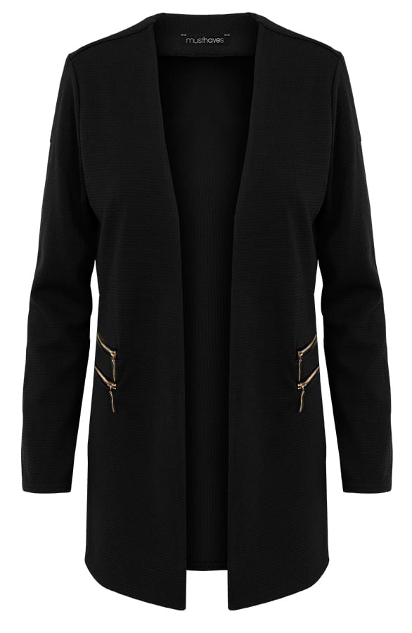 Blazer Met Rits Zwart – shoparchief, foto 1