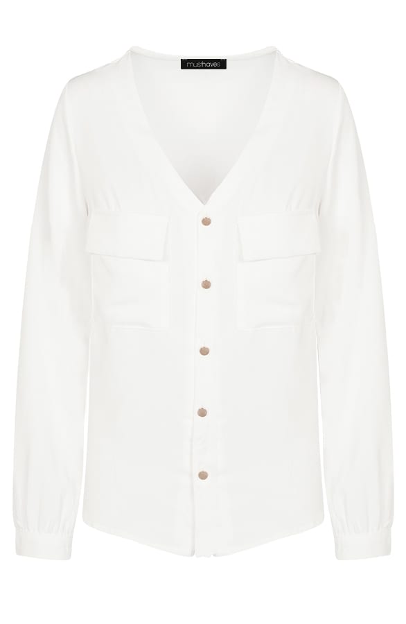Blouse Dames Wit – shoparchief, foto 1