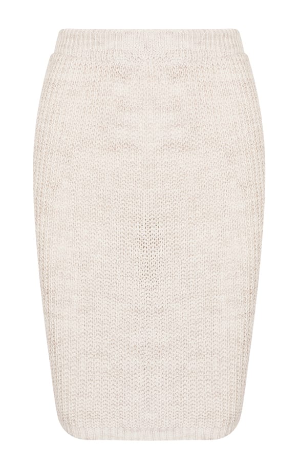 Gebreide Rok Dames Beige – shoparchief, foto 1