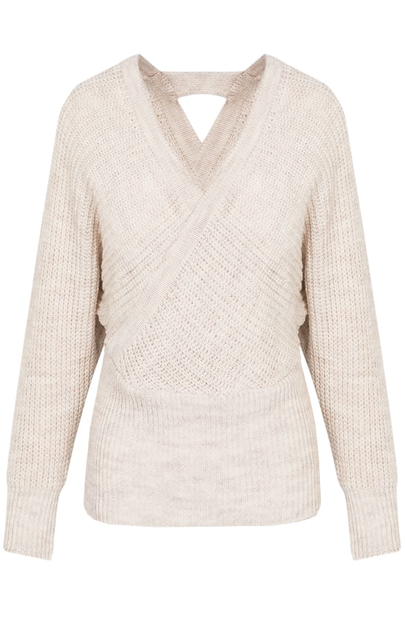 Gebreide Trui Dames Beige – shoparchief, foto 1