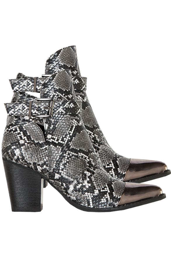Slangenprint Metallic Boots – shoparchief, foto 1