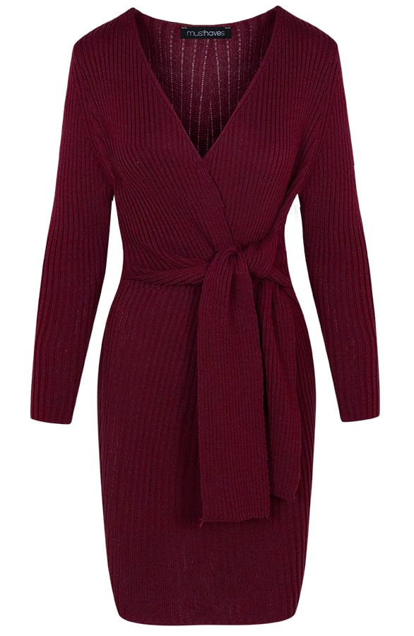 Strikjurk Gebreid Bordeaux – shoparchief, foto 1