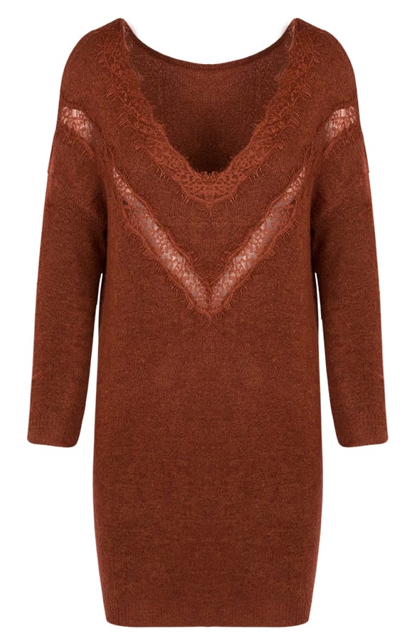 Tuniek Met Kant Terracotta – shoparchief, foto 1