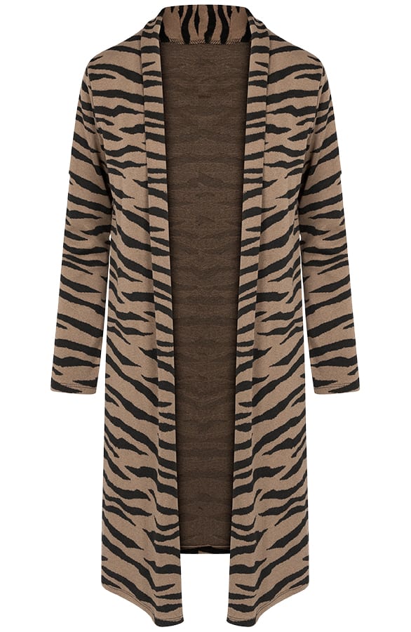 Zebra Vest Taupe – shoparchief, foto 1