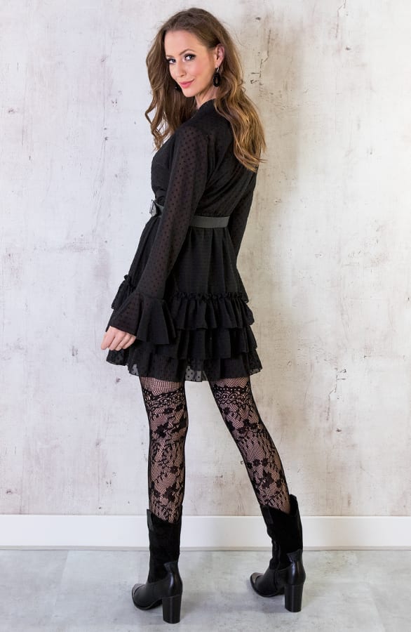 Bloemen Panty Zwart – shoparchief, foto 5