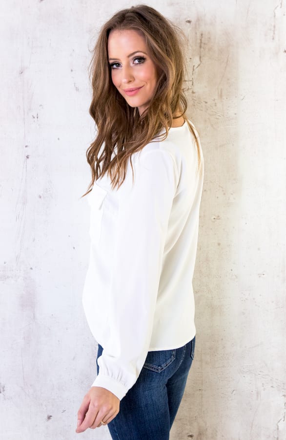 Blouse Dames Wit – shoparchief, foto 3