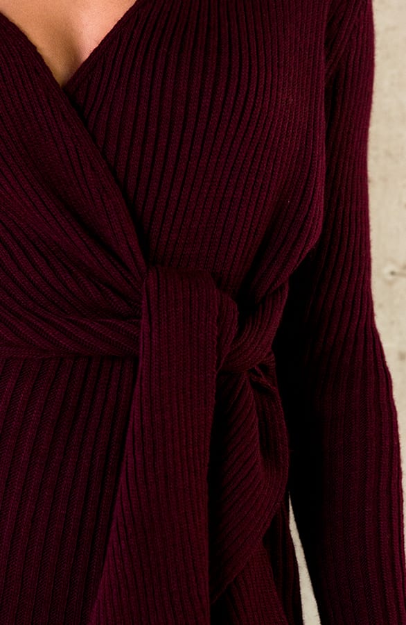 Strikjurk Gebreid Bordeaux – shoparchief, foto 5