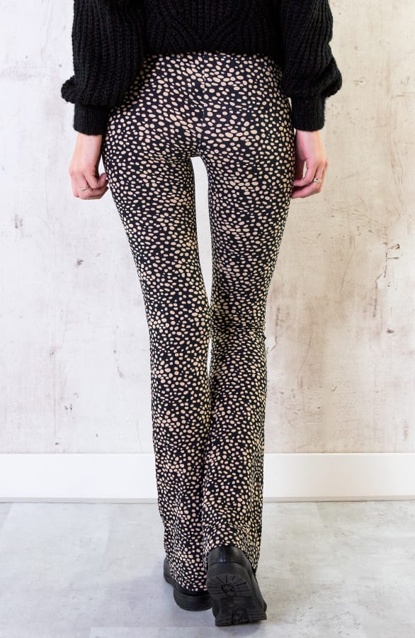 Flared Broek Cheetah Zwart – shoparchief, foto 3