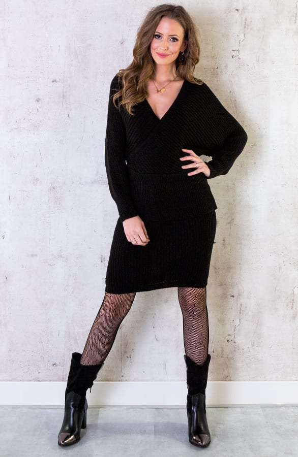 Gebreide Rok Dames Zwart – shoparchief, foto 2