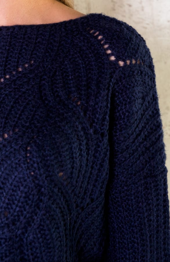 Trui Met Motief Marineblauw – shoparchief, foto 5