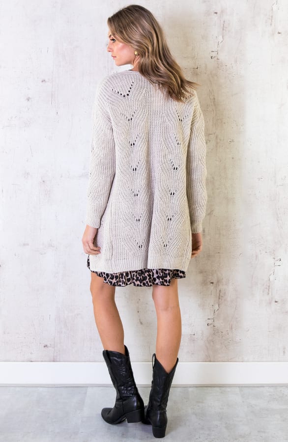Vest Met Motief Creme – shoparchief, foto 4