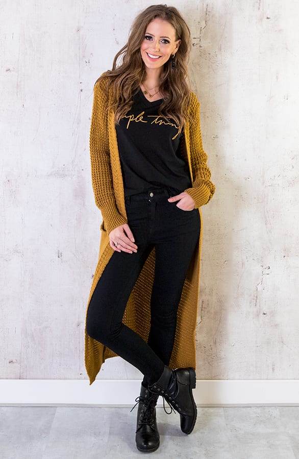 Overknee Vest Dames Okergeel – shoparchief, foto 6